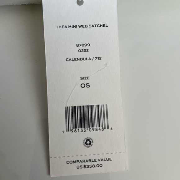 Tory Burch Thea Mini Web Satchel in Calendula - Picture 3 of 4